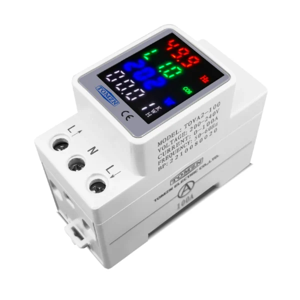 4IN1 TOMZN AC 110V 220V 100A Voltage Current KWH Electric energy monitor meter VOLT AMP voltmeter ammeter Wattmeter din rail - Image 2