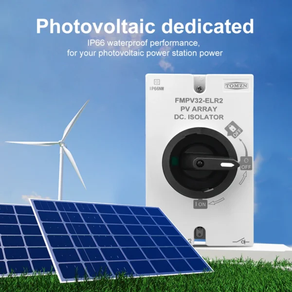PV DC 1200V 32A TOMZN IP66 Waterproof Solar Rotating Handle Isolator Rotary Switch Disconnector For Solar distribution box - Image 2