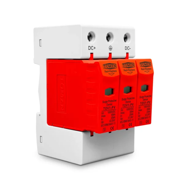 TOV1-PV SPD DC 1200V TOMZN 20KA~40KA House Surge Protector Protective Low-voltage Arrester Device - Image 2