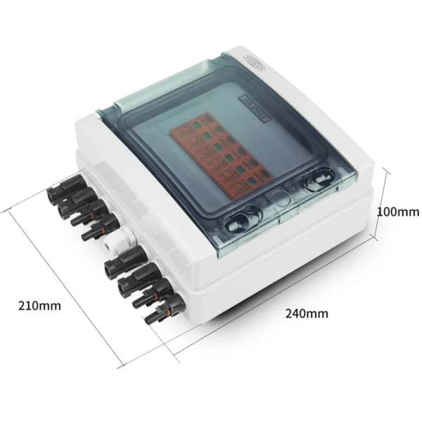 Solar photovoltaic lightning protection grounding box PV Combiner 4 input 1 out DC 1200V Fuse Waterproof Box IP65 8 ways - Image 5