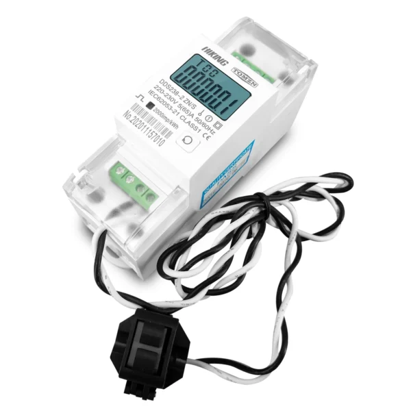 5(65)A 220V 230V 50Hz 60Hz single phase split CT muliti-function Din rail KWH Watt hour energy meter with RS485 MODBUS-RUT - Image 3