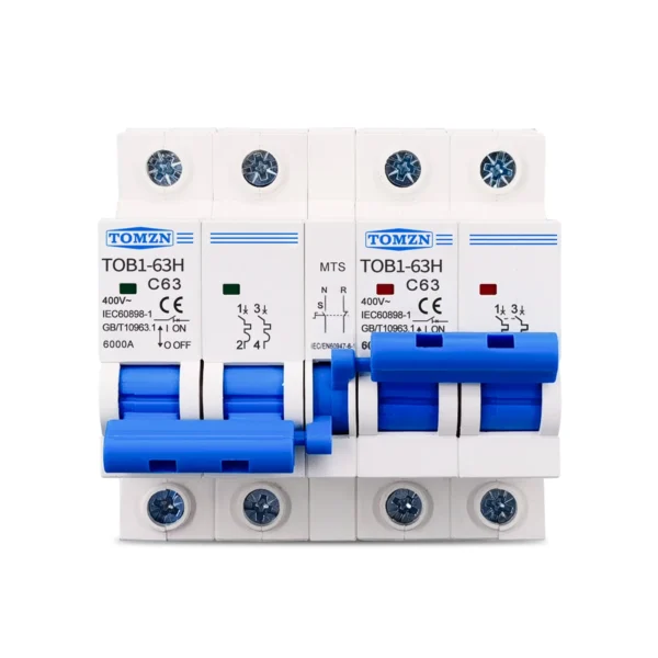 TOMZN 2P plus 2P MTS AC Dual power Manual transfer switch Circuit breaker MCB 50HZ/60HZ - Image 6