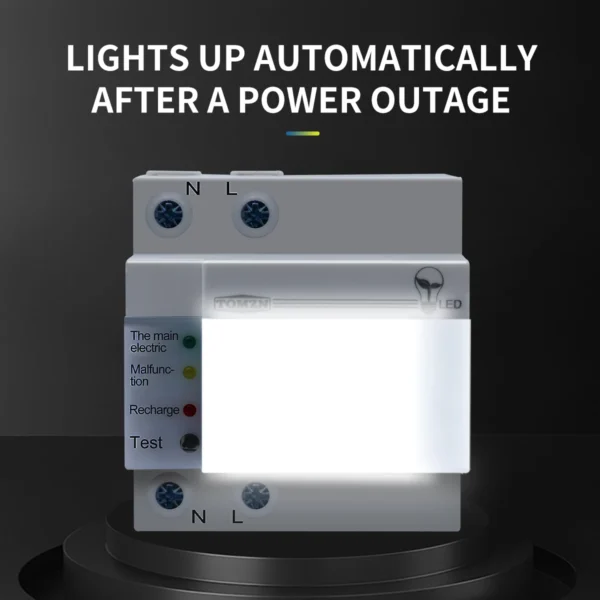 DIN rail socket 230V LED Rechargeable emergency light home mobile emergency light TOMZN - Image 2