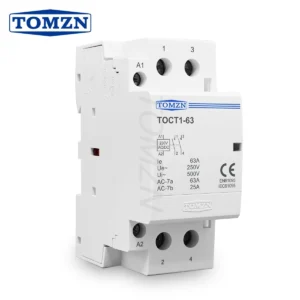 Contactor Control Circuit AC/DC 24V 110V 230V Actual Circuit 230V AC 63A TOMZN Din Rail Small Size Single Phase 2NO 2NC 1NO1NC