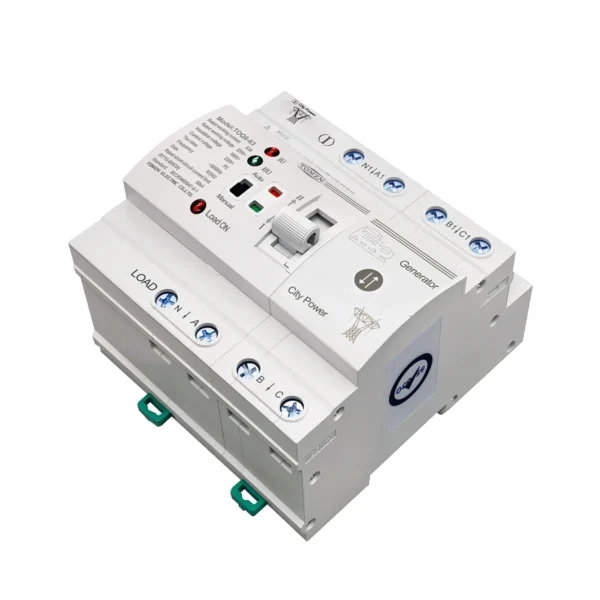 TOMZN L N 220V Din Rail ATS Small Dual Power Automatic Transfer Electrical Selector Switches Uninterrupted 2P 4P 63A TOQ6 - Image 2