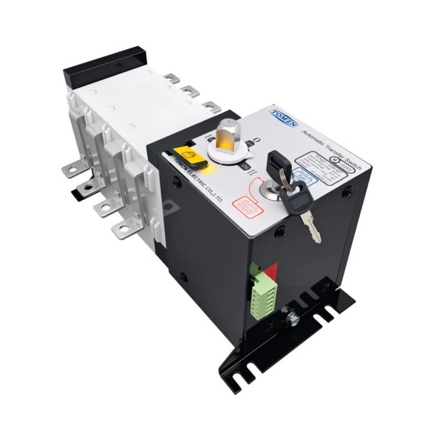 TOMZN 4P 160A ATS PC Class Dual Power Automatic Transfer Switch Electrical Selector 400V AC Auto or Manual 2 Input 1 Output Lock - Image 3