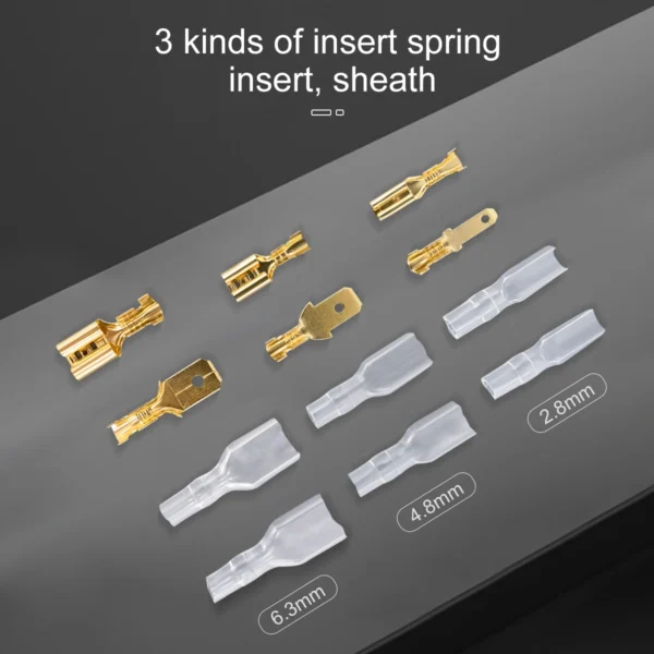 Crimp Terminals Insulated Seal Electrical Wire Connectors Crimp Terminal Connector Assortment Kit 270/135/120pcs 2.8/4.8/6.3mm - Image 5