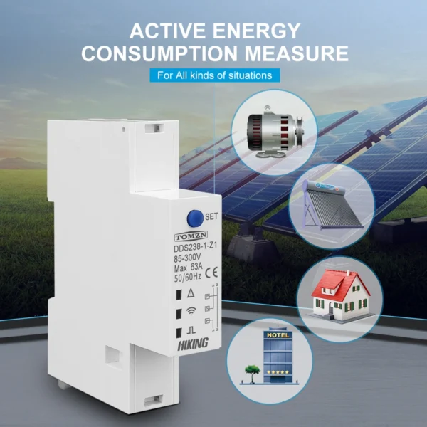 Zigbee TUYA 18mm 63A WIFI smart Bidirectional Energy Meter timer Power Monitor kWh Meter with voltage current protection - Image 4