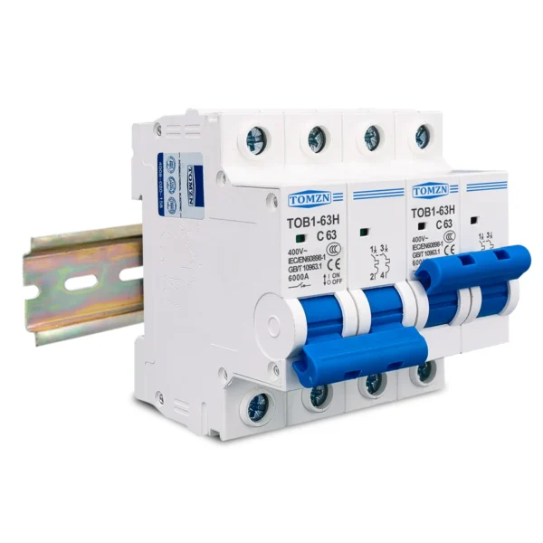 2P 1-63A MTS Dual power Manual transfer switch Circuit breaker MCB 50HZ/60HZ 400VAC NO interlocking function - Image 2