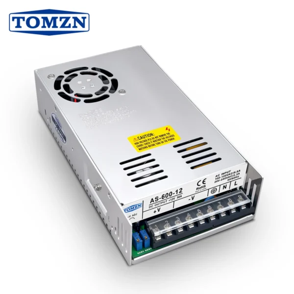 TOMZN AC-DC 600W SMPS AS series Switching power supply input 110V 220V output 12V 24V 36V 48V 60V adjustable CCCV High Power