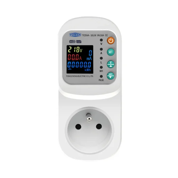 TOMZN TOSVA-16LW France WIFI TUYA voltage current leakage Socket AC 110V 220V Adjustable 1-16A Power with PE metering timer - Image 3
