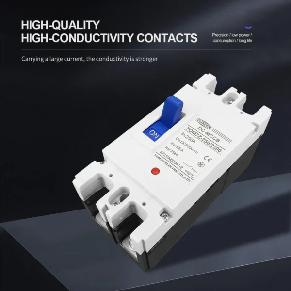 TOMZN Solar Molded Case Circuit Breaker MCCB Overload Protection Switch Protector for Solar Photovoltaic PV 1P 2P - Image 5