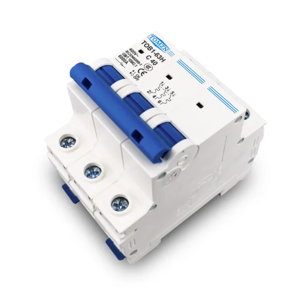 3P AC MCB TOB1-63 C type 230/400V~ 50HZ/60HZ Mini Circuit breaker 3A 6A 10A 16A 20A 25A 32A 40A 50A 63A - Image 4