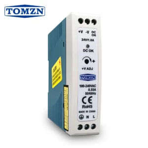 TOMZN DIN RAIL 20W AC-DC SMPS Single Output Switching power supply input 110V 220V output 5V 12V 15V 24V 36V 48V adjustable