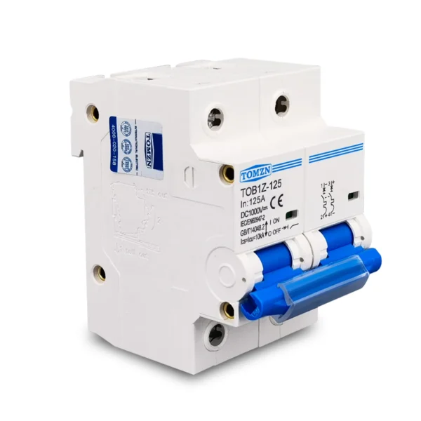 2P 1000V DC MCB TOMZN  80A 100A 125A Circuit breaker FOR PV System C curve Battery Main Switch - Image 3