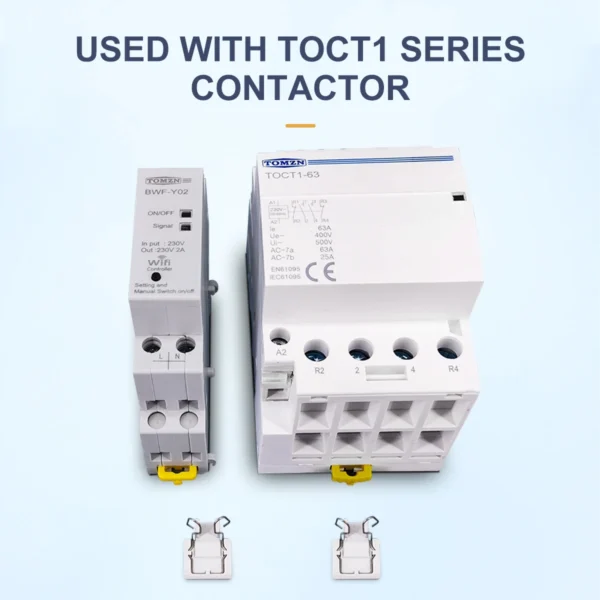 TOMZN BWF-Y02 Din rail Household 230V AC WIFI Smart Switch Controller For Smart Home Remote Control Contactor Ewelink - Image 4