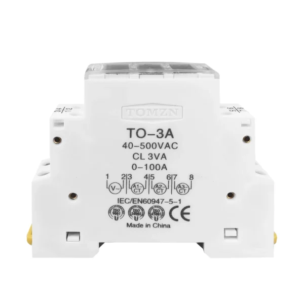 Din Rail 18mm AC 40-500V 220V 380V Voltage Meter Ammeter Single Three Phase Modular Indicator LED Digital Display Detector - Image 3
