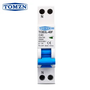 18mm RCBO 1P+N 10KA Residual current differential automatic Circuit breaker with over current Leakage protection AC type 230V
