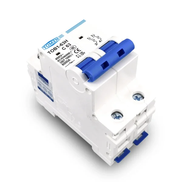 2P 16A 400V~ 50HZ/60HZ Circuit breaker AC MCB safety breaker C type - Image 5