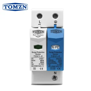 AC SPD 1P+NPE 50kA T2 385V 255V  House Surge Protector Protective Low-voltage  Arrester Device