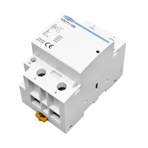 TOCT1 2P 100A 2NO 230VAC 50/60Hz Din Rail Household AC Modular Contactor - Image 3