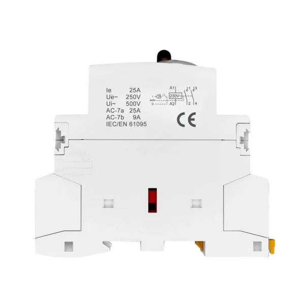 TOCT1 2P 25A 220V/230V 50/60Hz Din Rail Household AC Modular Contactor With Manual Control Switch 2NO or 1NO 1NC or 2NC - Image 6