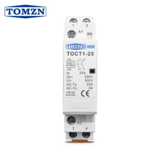 TOCT1 2P 25A AC 220V/230V 50/60HZ Din rail Household ac Modular contactor  110V 230V 24V NO NC