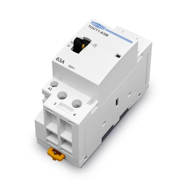 TOCT1 2P 63A 220V/230V 50/60Hz Din Rail Household AC Modular Contactor With Manual Control Switch 2NO or 1NO 1NC or 2NC - Image 3