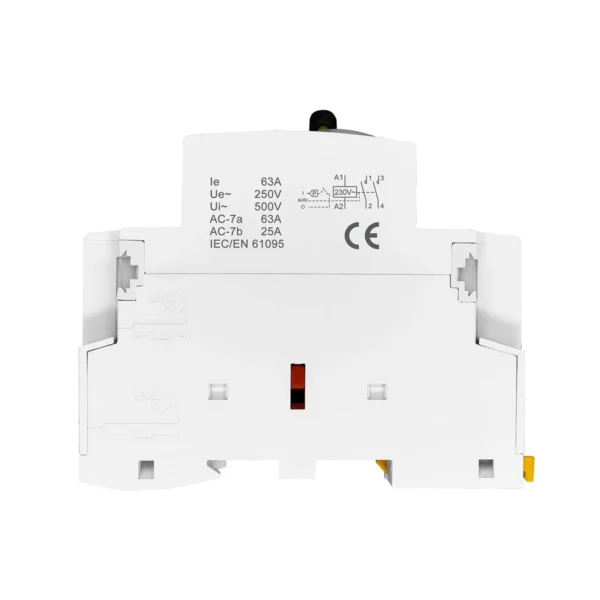 TOCT1 2P 63A 220V/230V 50/60Hz Din Rail Household AC Modular Contactor With Manual Control Switch 2NO or 1NO 1NC or 2NC - Image 5