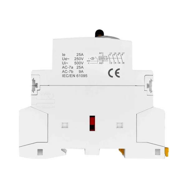 TOCT1 4P 25A 220V/230V 50/60Hz Din Rail Household AC Modular Contactor With Manual Control Switch 4NO or 2NO 2NC or 4NC - Image 5