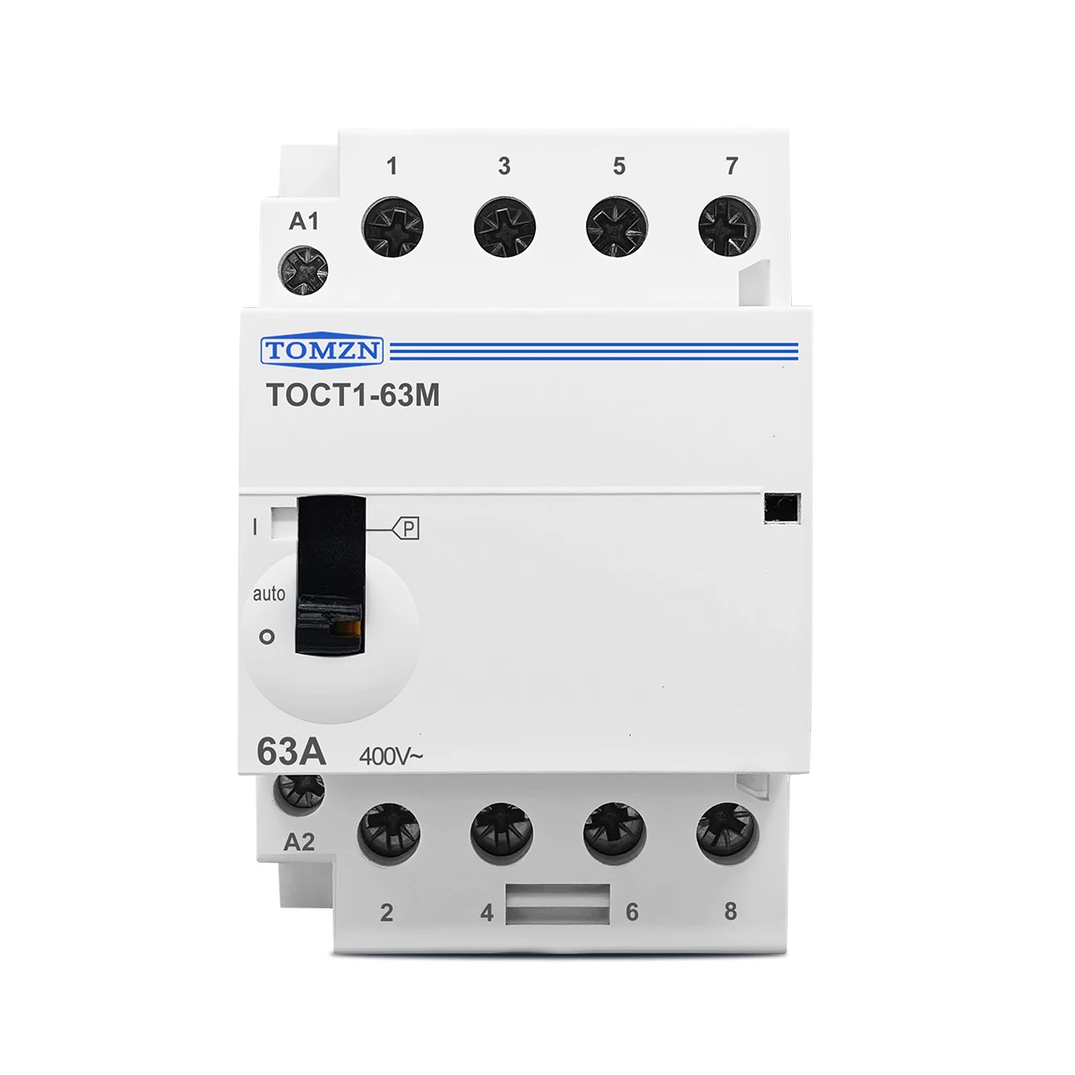 TOCT1 4P 63A 220V/230V 50/60Hz Din Rail Household AC Modular Contactor With Manual Control Switch 4NO or 2NO 2NC or 4NC - Image 2