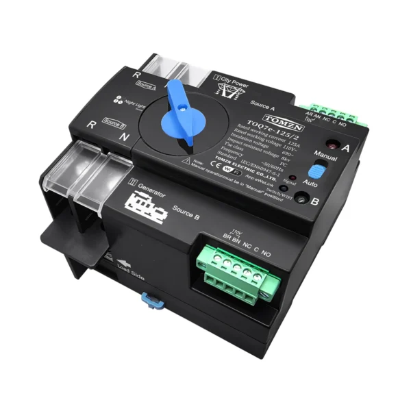 TOMZN 110V 120V Three Phase WIFI smart ATS Dual Power Automatic TransferSelector Switch Uninterrupted 2P 3P 4P eWeLink Din Rail - Image 5