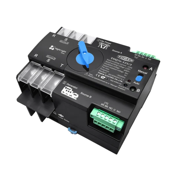TOMZN 110V 120V Three Phase WIFI smart ATS Dual Power Automatic TransferSelector Switch Uninterrupted 2P 3P 4P eWeLink Din Rail - Image 6