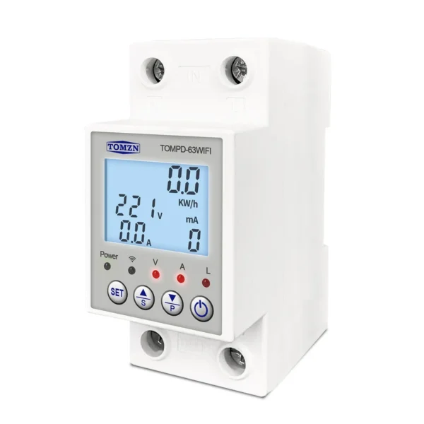 TOMZN 63A 110V 220V smartlife TUYA WIFI Circuit breaker Energy Meter Metering Timer with voltage current and leakage protection - Image 5