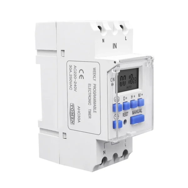 TOMZN AC 220V 230V 12V 24V 48V 16A New type Din Rail single phase Weekly 7 Days Programmable Digital TIME SWITCH Relay Timer - Image 3