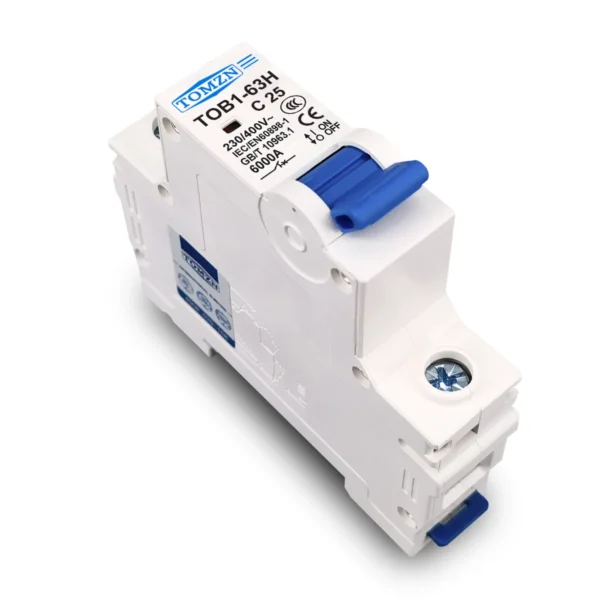 TOMZN AC MCB TOB1-63H C curve 230/400V~ 50HZ/60HZ Mini Circuit breaker 1P 2P 3P 4P 3A 6A 10A 16A 20A 25A 32A 40A 50A 63A - Image 2