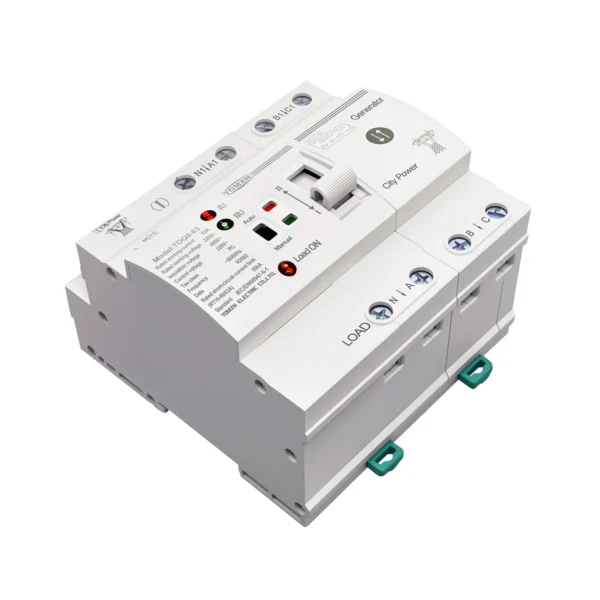 TOMZN Din Rail ATS L N 220V Small Dual Power Automatic Transfer Electrical Selector Switches Uninterrupted 4P 63A TOQ6 - Image 2