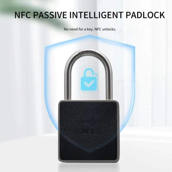 TOMZN NFC Passive Intelligent Padlock Keyless No Keyway Waterproof Theft-proof Thickened Body Lock/Unlock Record nfc lock APP - Image 2