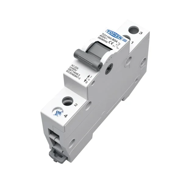 TOMZN TO119G 1P 220V~ AC 80A MTS Dual Power Manual Transfer Isolating Interlock Circuit Breaker Disconnectable changeover switch - Image 6