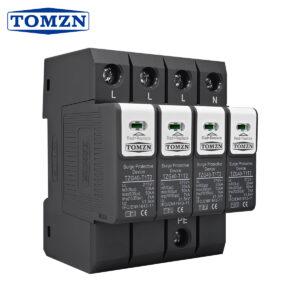 NEW Type T1 T2 2IN1 AC SPD Surge Protective Device 4P 8/20μs 20-50kA 10/350μs 7kA DIN Rail tomzn office Multiprise Parafoudre