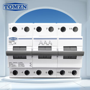 TOMZN High Current Changeover Switch TO319G 400VAC 125A Dual Power Manual Switch Load Isolation Circuit Breaker Three Phase