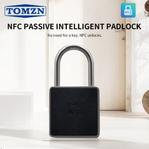 TOMZN NFC Passive Intelligent Padlock NO-Key NO-Battery 304 Stainless Steel For Confidential Room Distribution Cabinet Container
