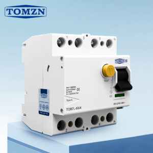 DIN Rail Electromagnetic Residual Current Circuit Breaker RCCB A/AC/B/F Type 240V/415V 30-300mA 40-63A tomzn office Small Size