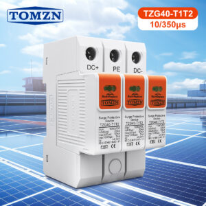 TOMZN T1T2 SPD DC 1000V 1200V 8/20μs 20-50kA 10/350μs 7kA House Surge Protector Protective Low-voltage Arrester Device For PV