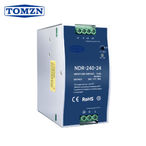 TOMZN NDR-240-24 NDR-240-12 240W DIN Rail Power Supply Industrial AC to DC Switching Power Supply 12V 24V DC Adjustable SMPS