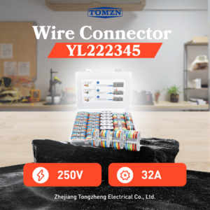 Konektè Fil Levier Ofisyèl TOMZN 32PCS YL222345-16-8-4-4 2/3/4/5 Fason Transparan Kolore 250V 32A Pou BV BVR RV 12 AWG 4mm²