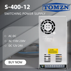 TOMZN S-400W Switching Power Supply AC 110V/220V to DC 12V 33A 24V 17A Industrial SMPS Enclosed Transformer for 3D Printer LED