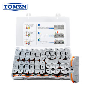 TOMZN 50PCS Konektè Fil Levier Inivèsèl Konektè Fil Asanblab 1 a 1 Konektè Elektrik Tèminal Fil Konekte Rapid